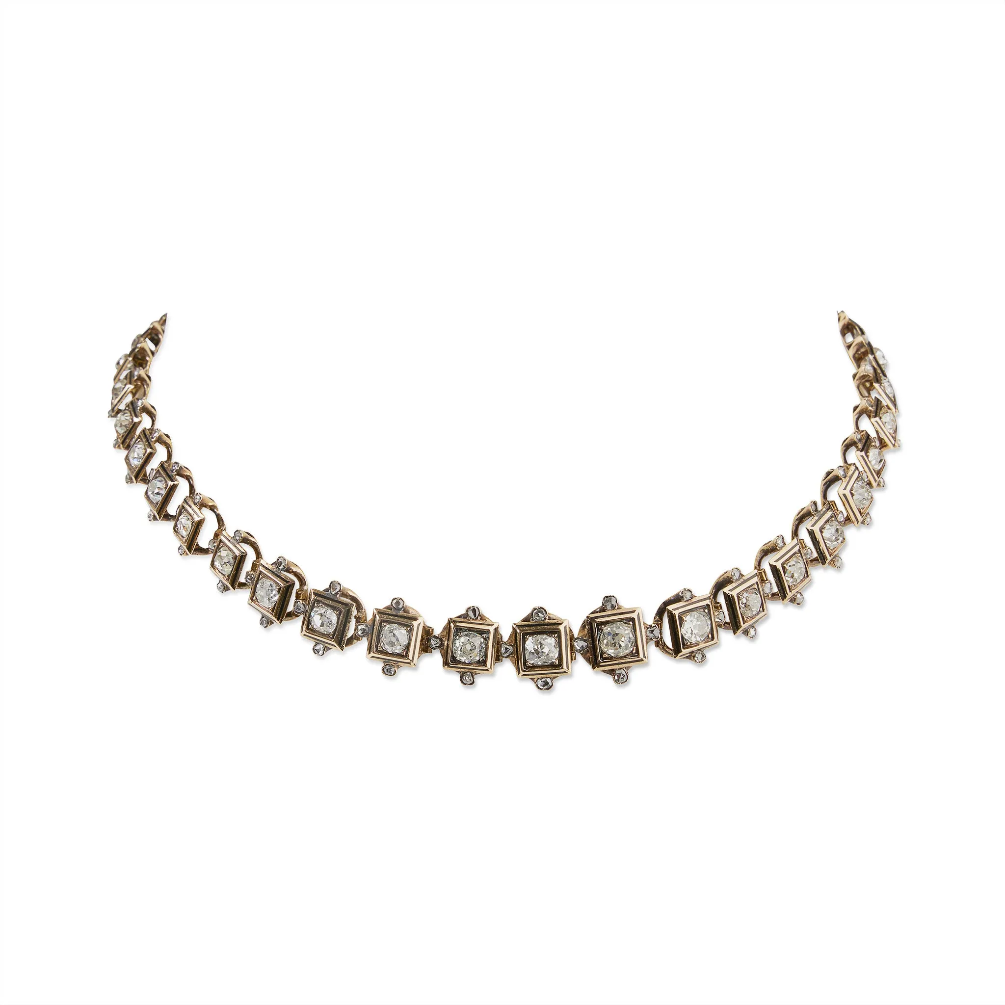 Antique Old Mine-cut Diamond Rivi??re Necklace