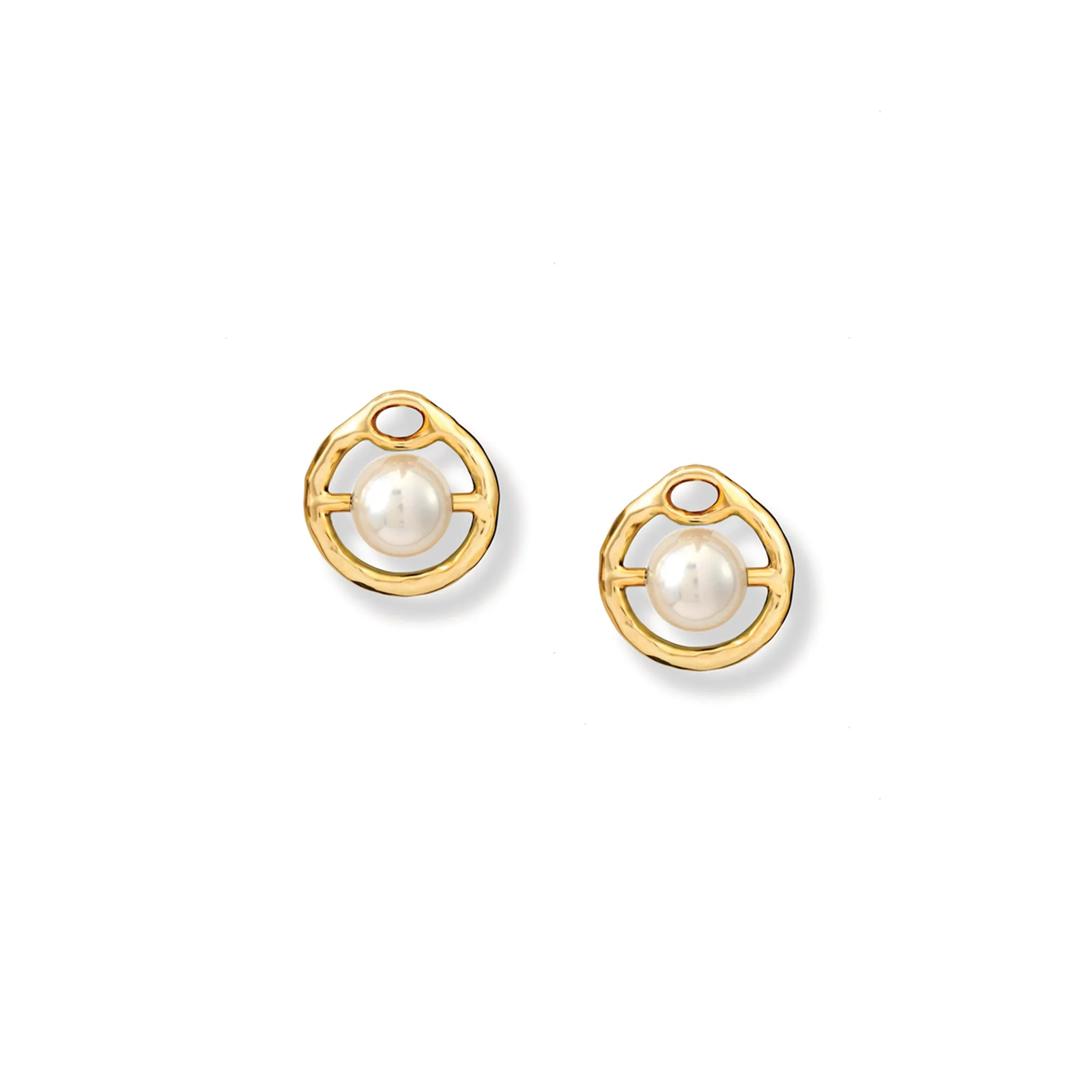 Archipelago Earring Drops Yellow Gold - Pearl