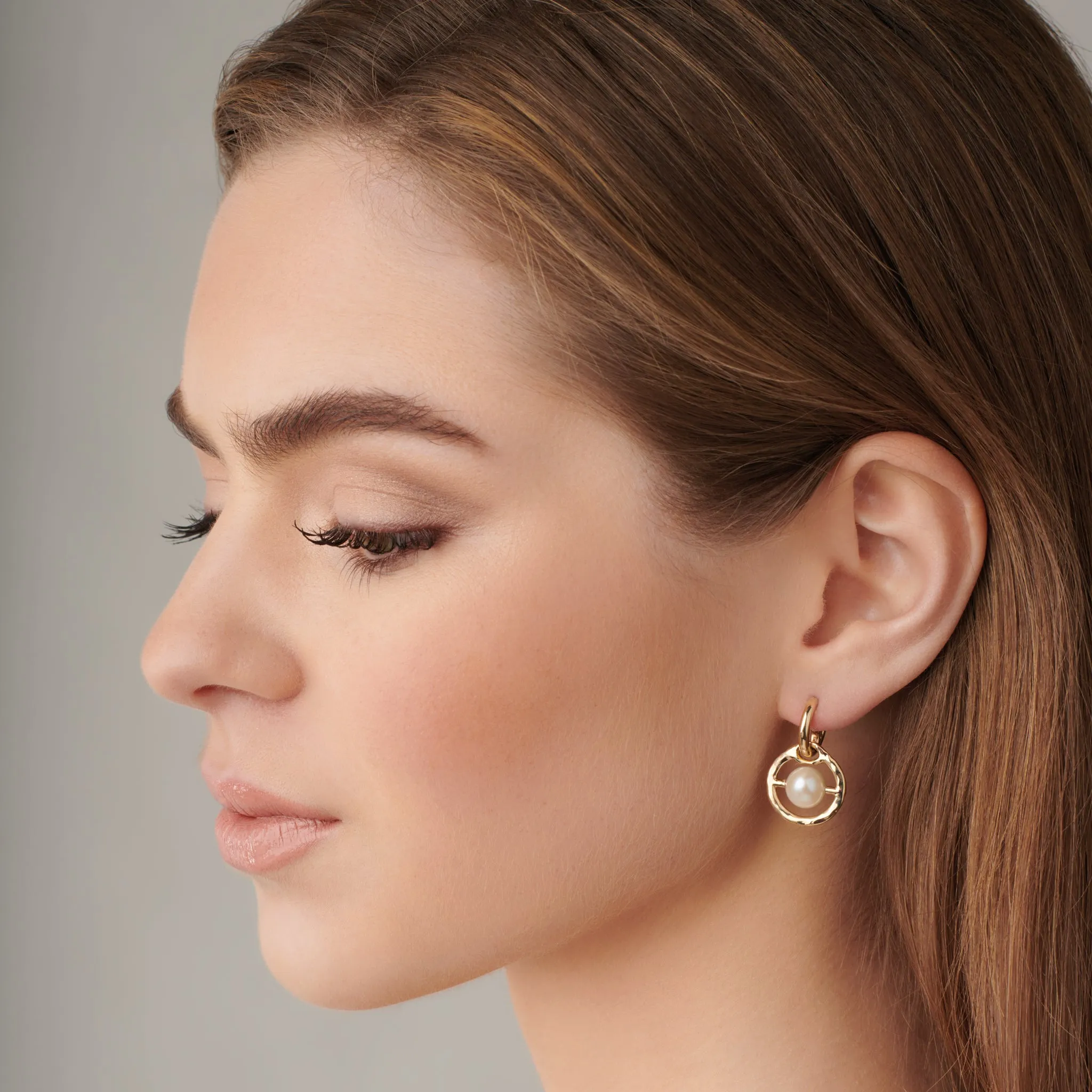 Archipelago Earring Drops Yellow Gold - Pearl