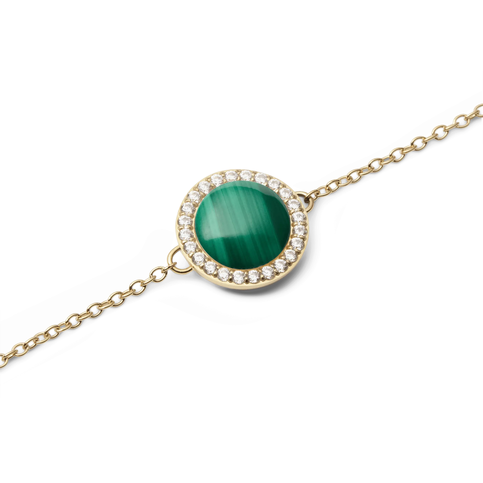 Audrey Bracelet Malachite Gold