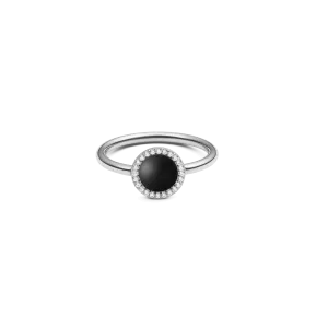 Audrey Ring Black Agathe Silver