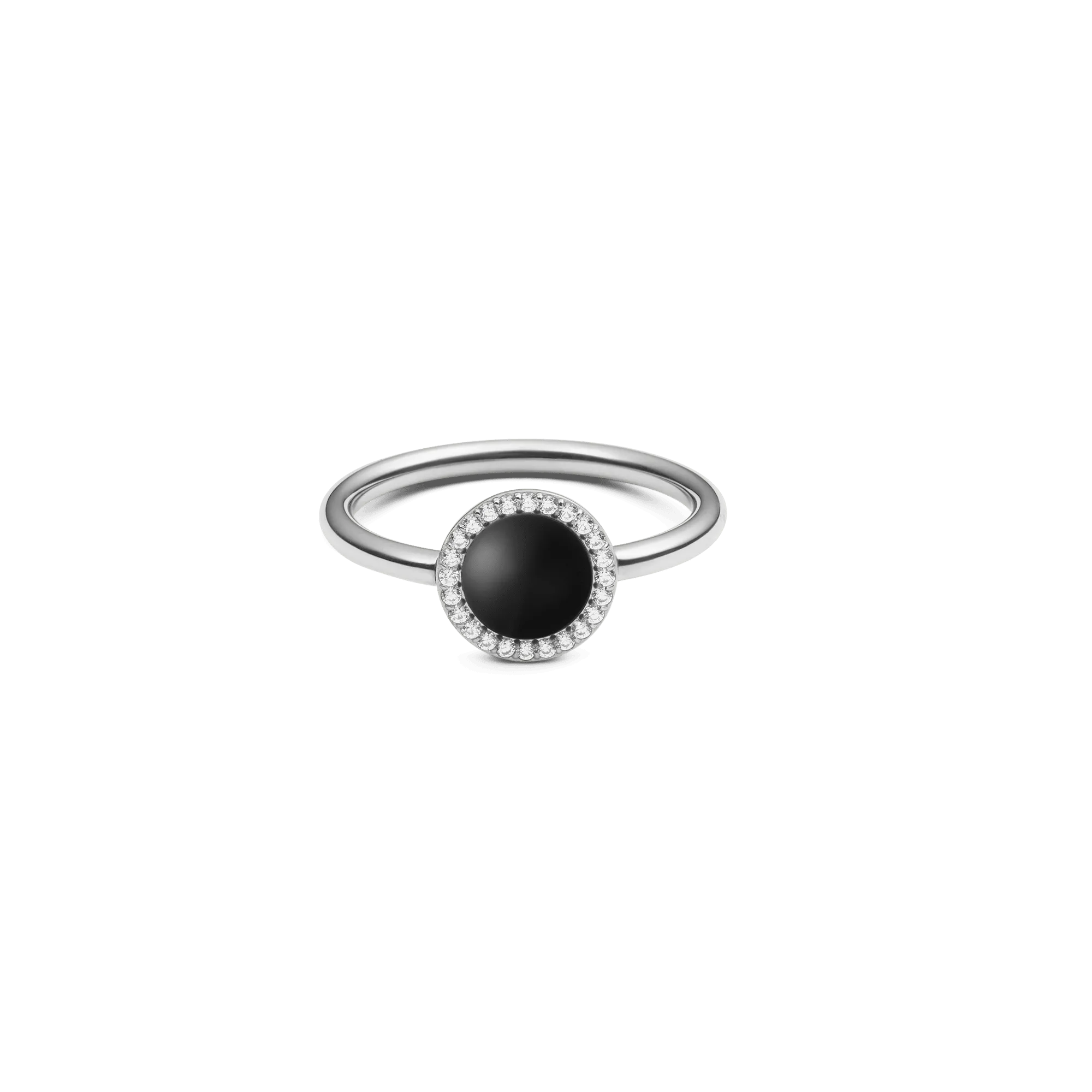 Audrey Ring Black Agathe Silver