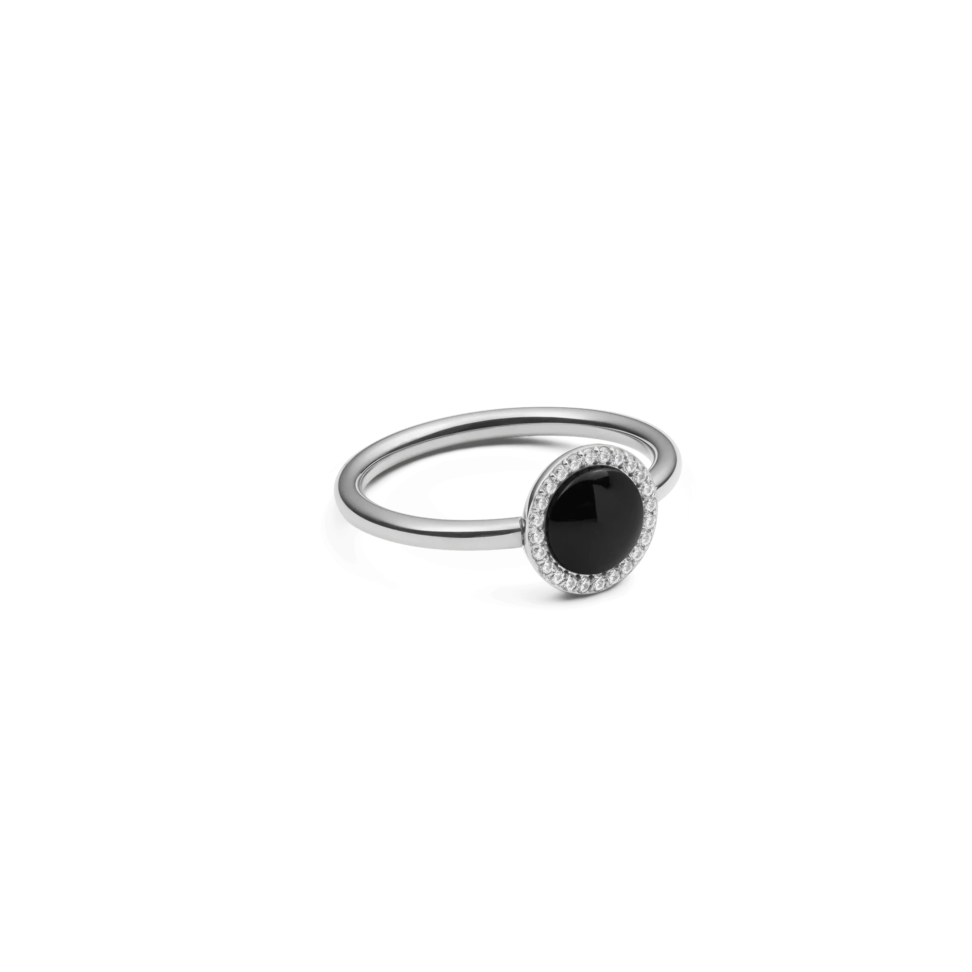 Audrey Ring Black Agathe Silver