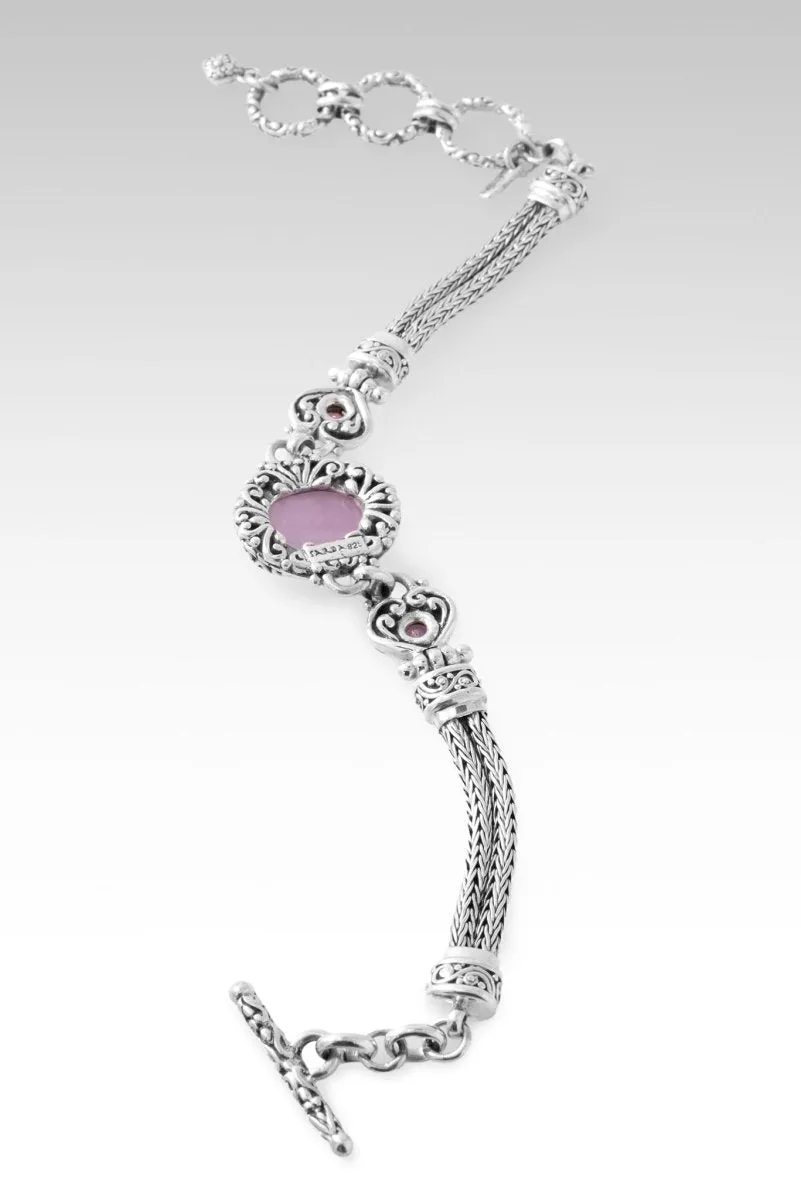 Believe and Live Bracelet II? in Kunzite & English Tearose? Mystic Topaz