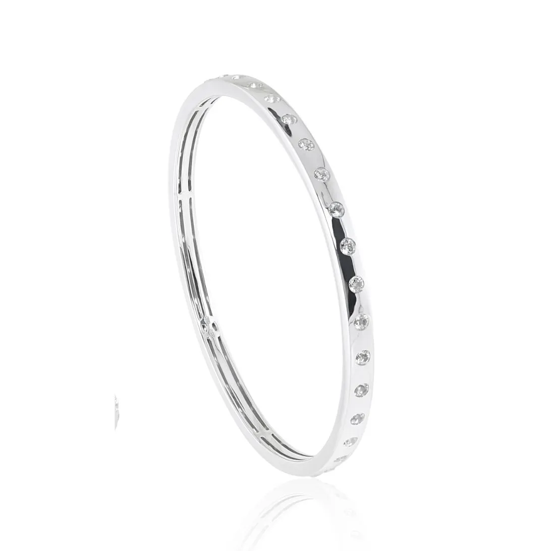 Bella Bangle in White Topaz
