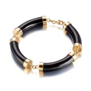 Black Nephrite Jade 4-Section Bracelet