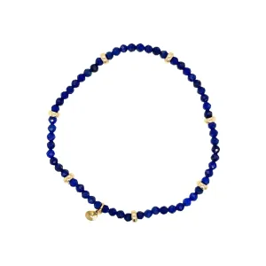 Blue Lapis Bead Bracelet