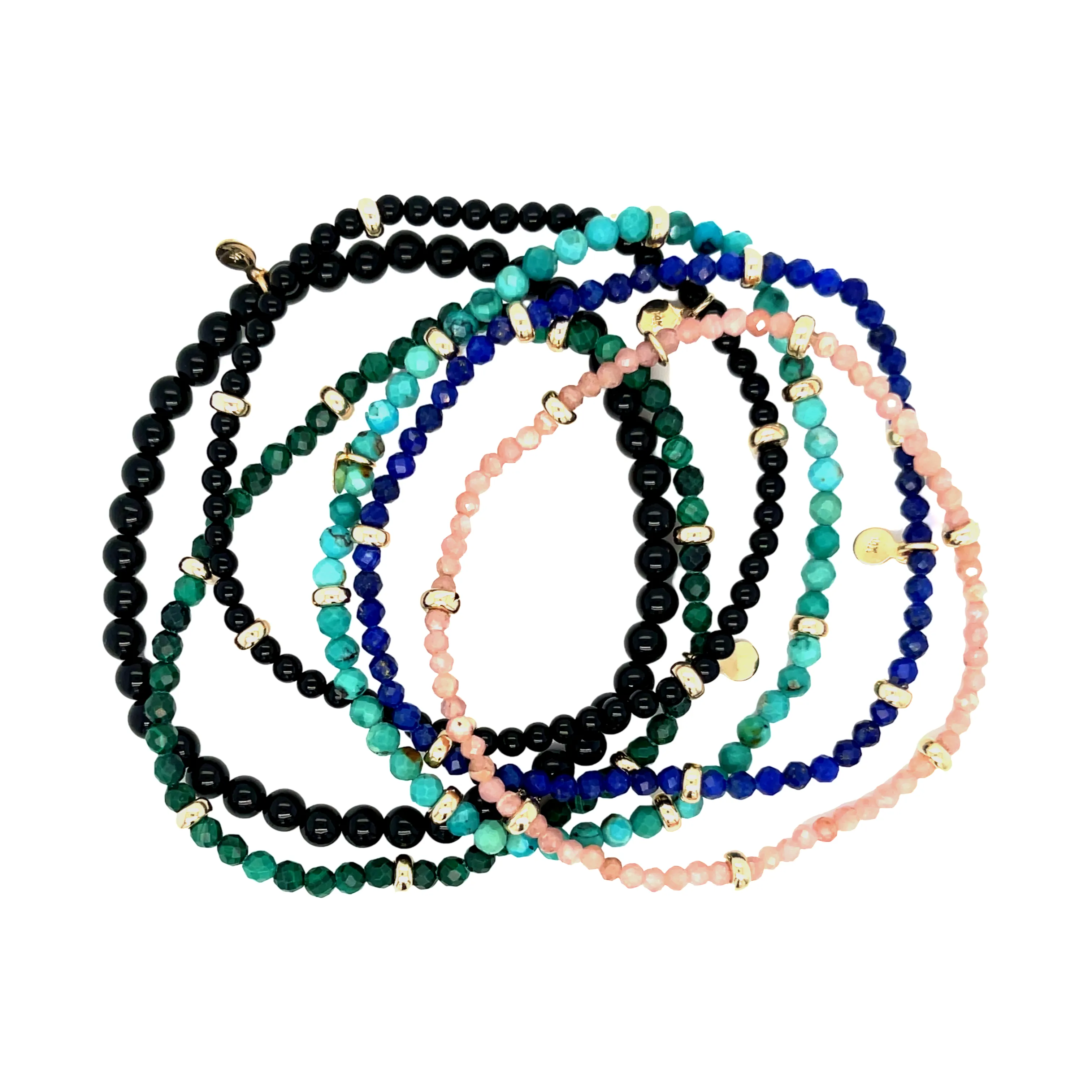 Blue Lapis Bead Bracelet