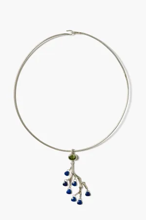Branch Collar Necklace Peridot Mix