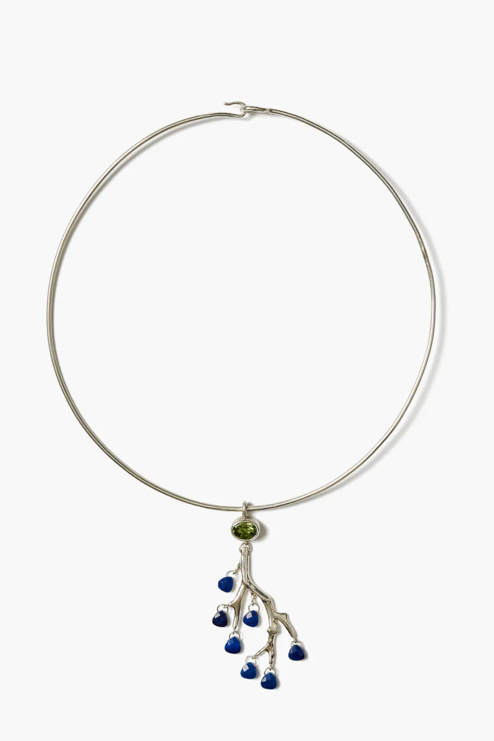 Branch Collar Necklace Peridot Mix