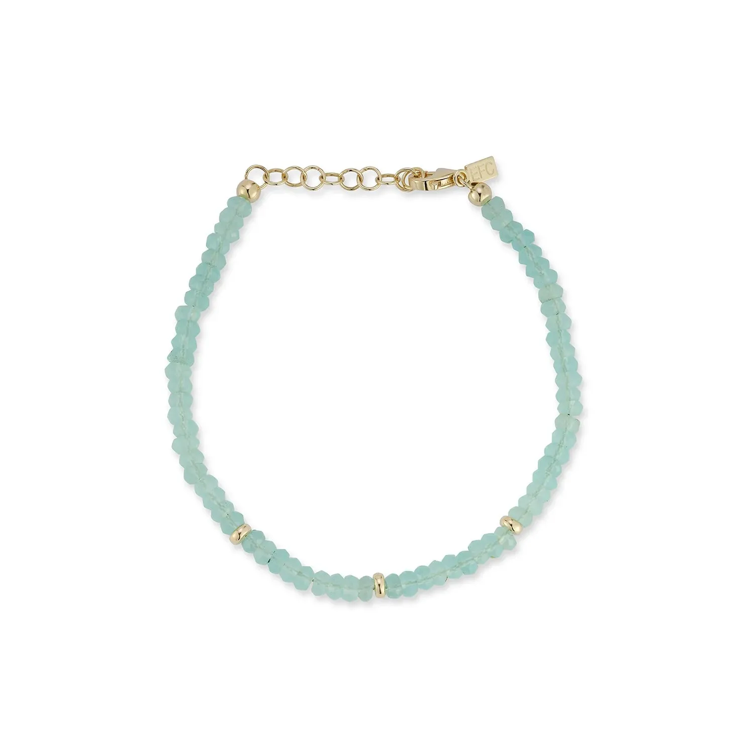 Chalcedony Birthstone Bead Bracelet