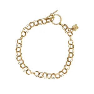 Charm Bracelet with Small Diamond Toggle