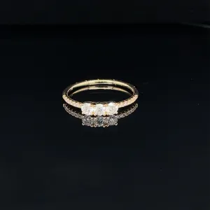 Cherish Diamond 3-Stone Ring in 14k Yellow Gold - #161 ASR45437YG
