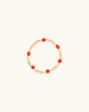 Cherry Candy Chain Ring