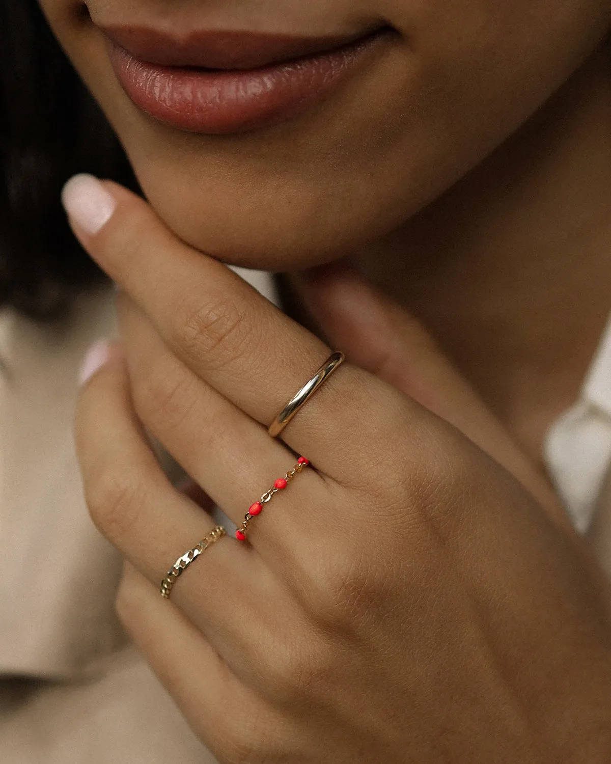 Cherry Candy Chain Ring