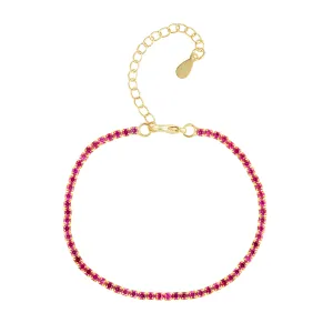 Chloe Tennis Bracelet Pink