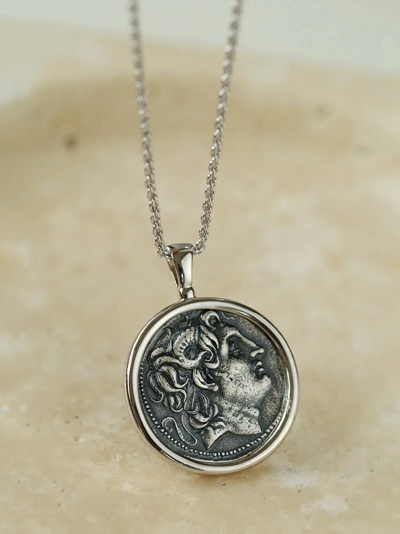 Classic Alexander Silver Coin Plus Necklace - Gold