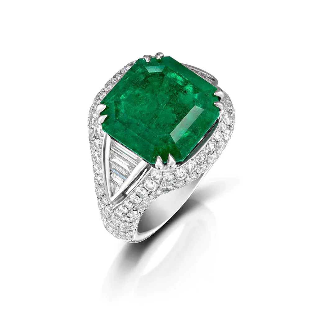 Colombian Emerald and Diamond Ring