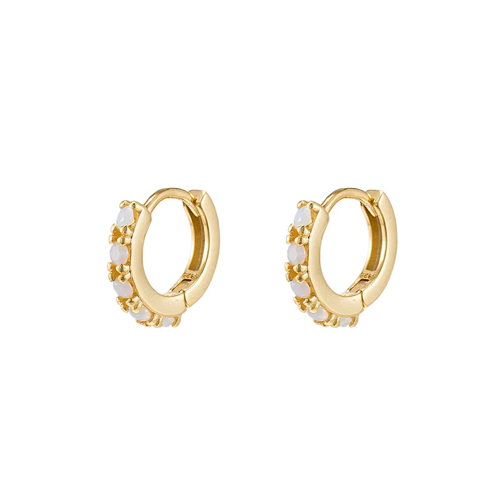 CZ Huggie Earrings