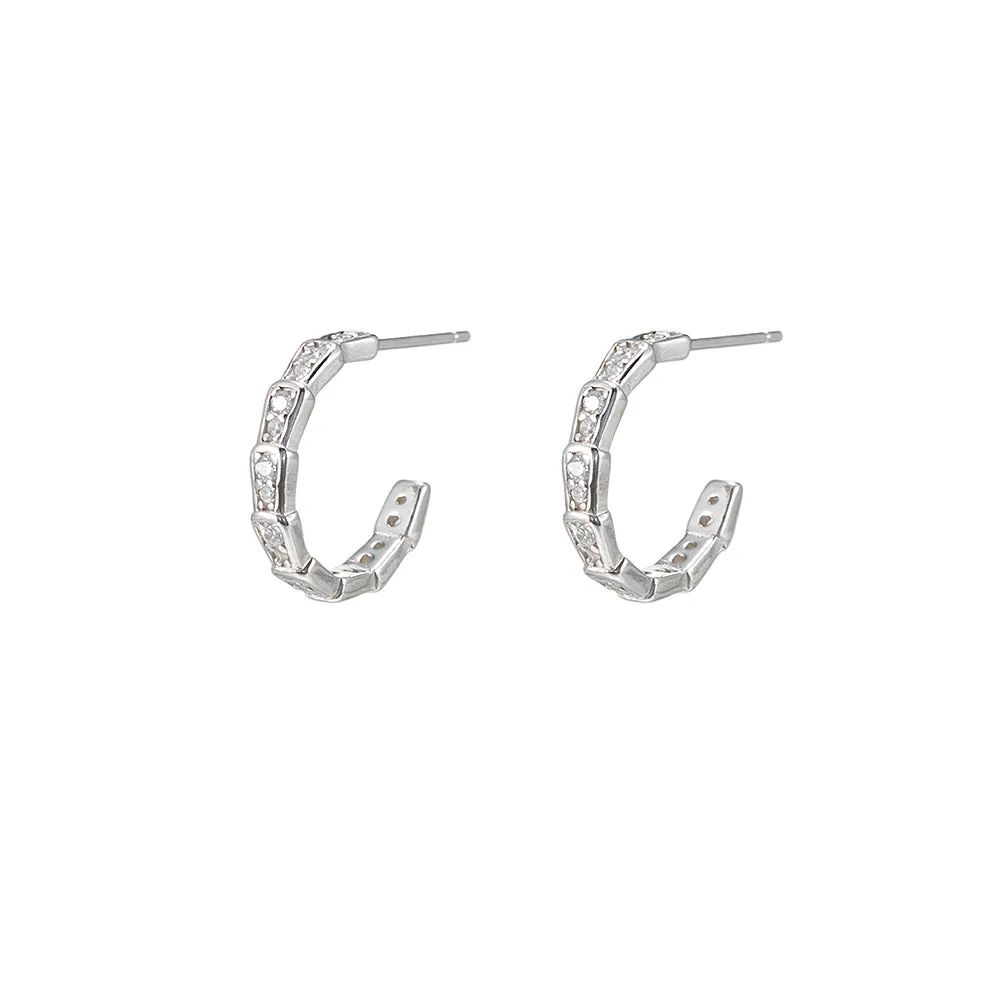 CZ Small Hoop Earrings