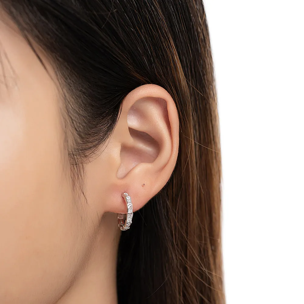 CZ Small Hoop Earrings