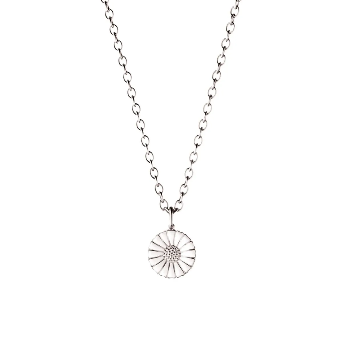 Daisy 11 mm. Silver Necklace