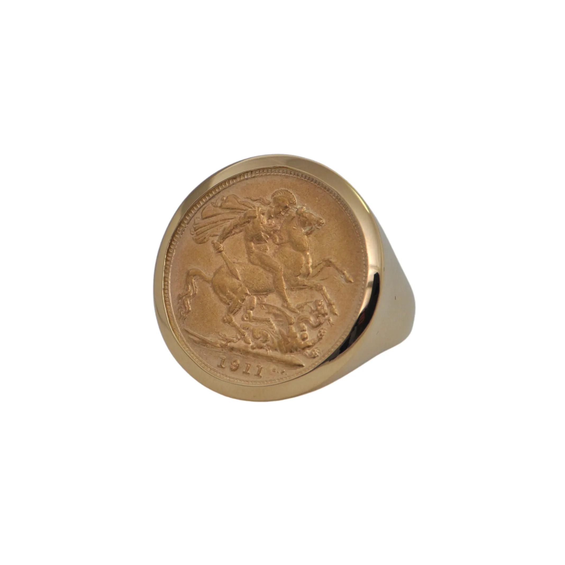 Daisy Exclusive 1911 22k Gold 1 Sovereign George V 18k gold Ring