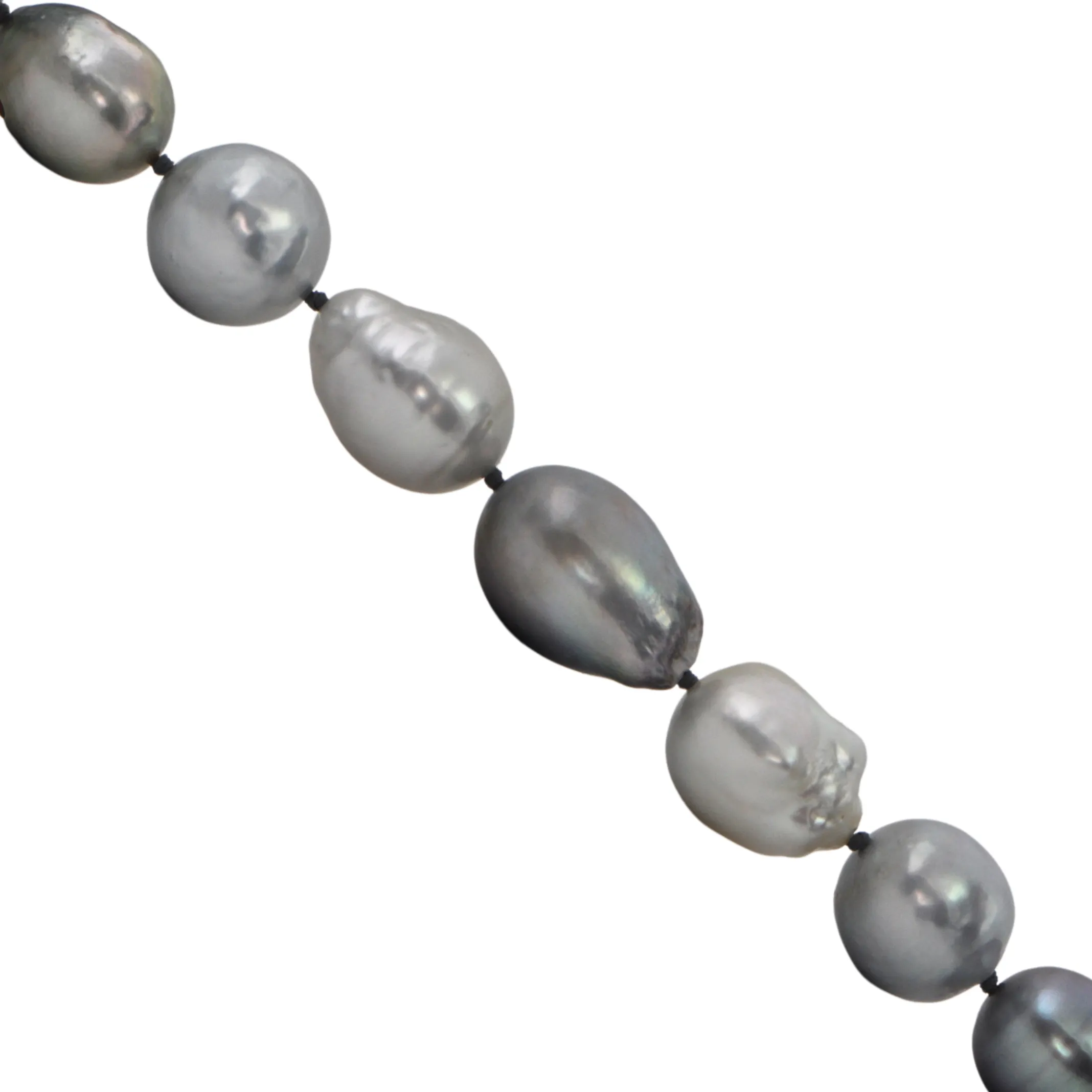 Daisy Exclusive Baroque South Sea Tahitian Pearl Necklace 18k Gold Ball Clasp
