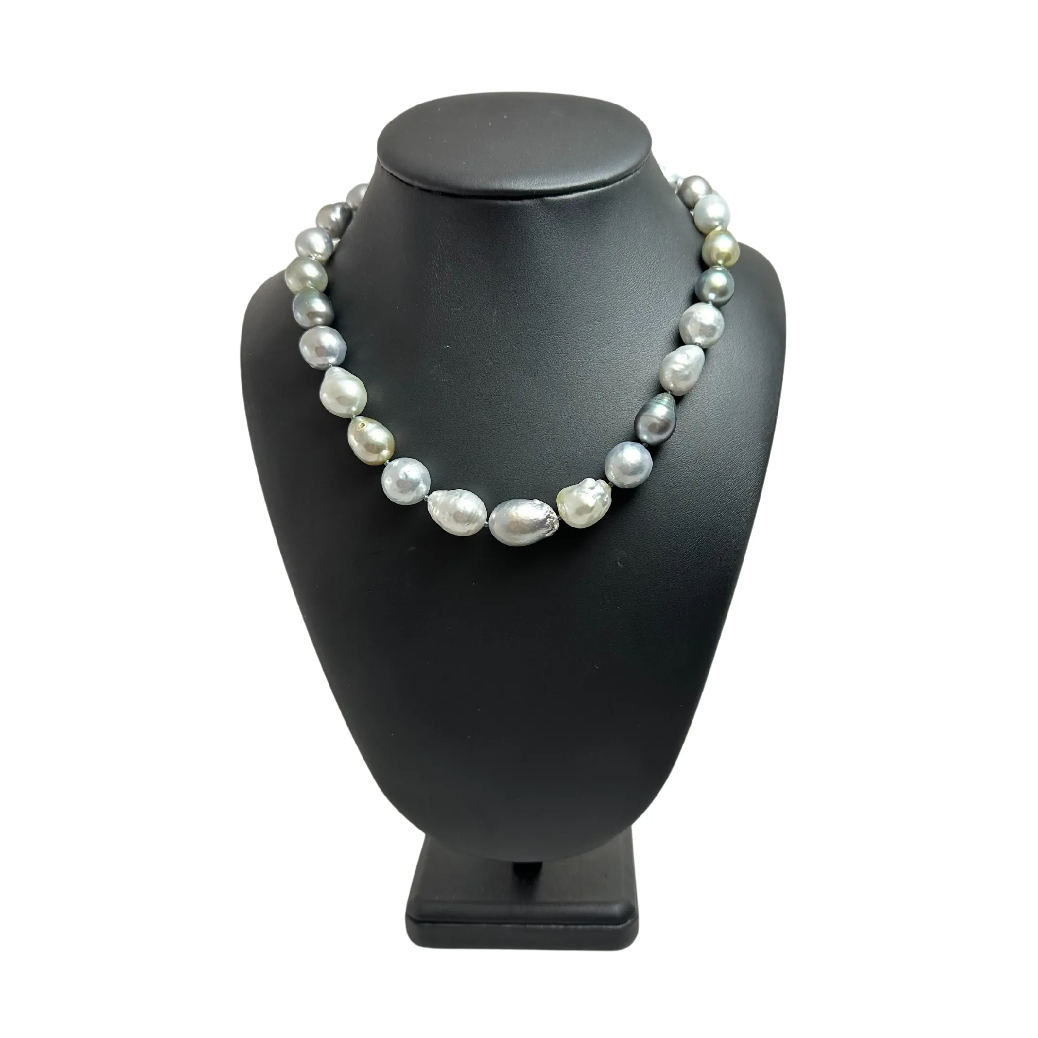 Daisy Exclusive Baroque South Sea Tahitian Pearl Necklace 18k Gold Ball Clasp
