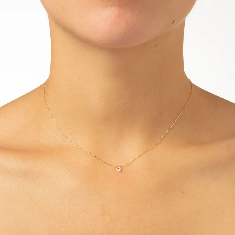 Dana?? 18K Gold Necklace w. Diamond, 0.15 ct.