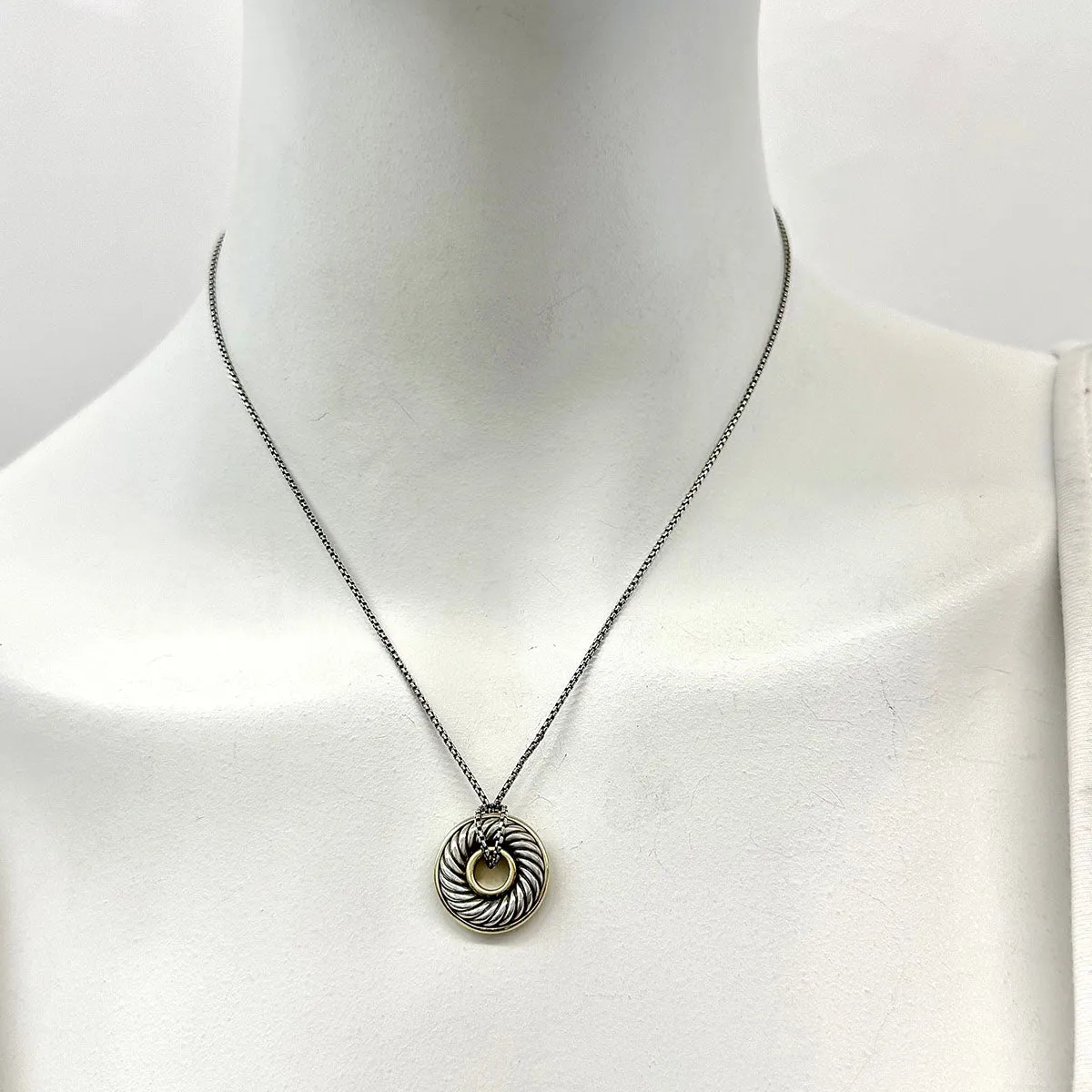 David Yurman Thoroughbred Cable Circle Necklace