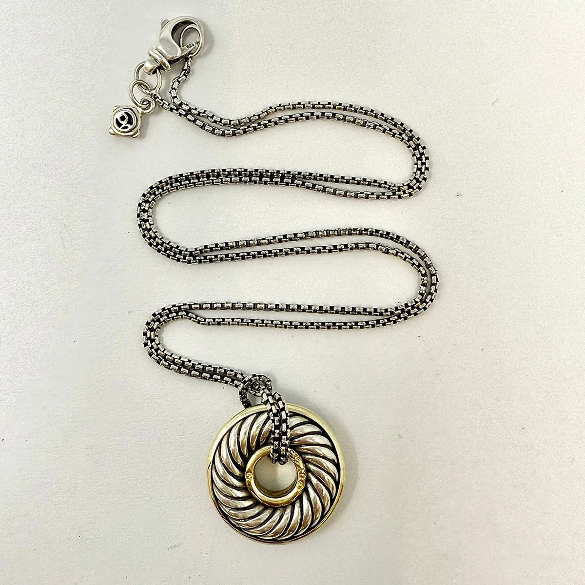 David Yurman Thoroughbred Cable Circle Necklace