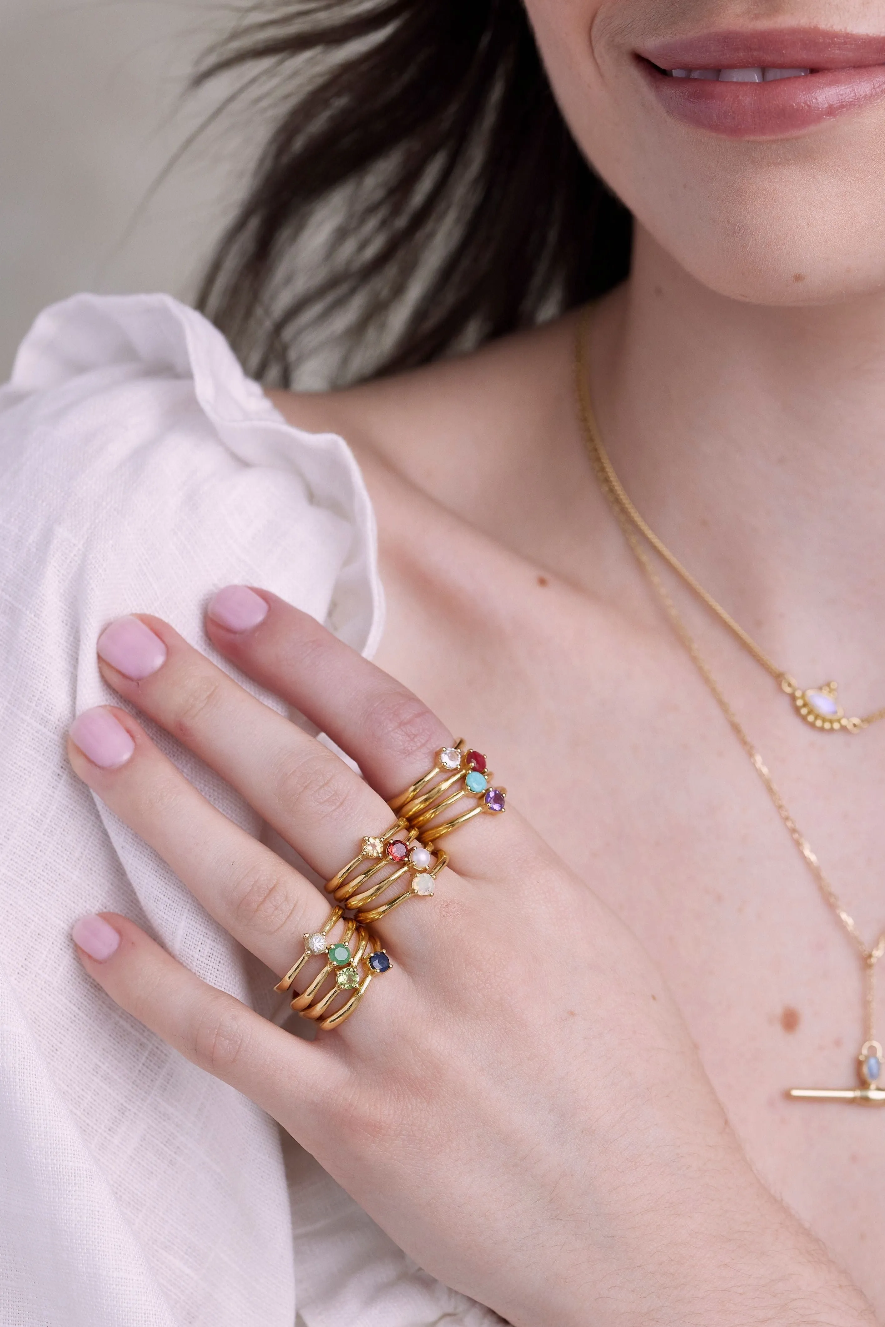 December Turquoise Gold Birthstone Ring