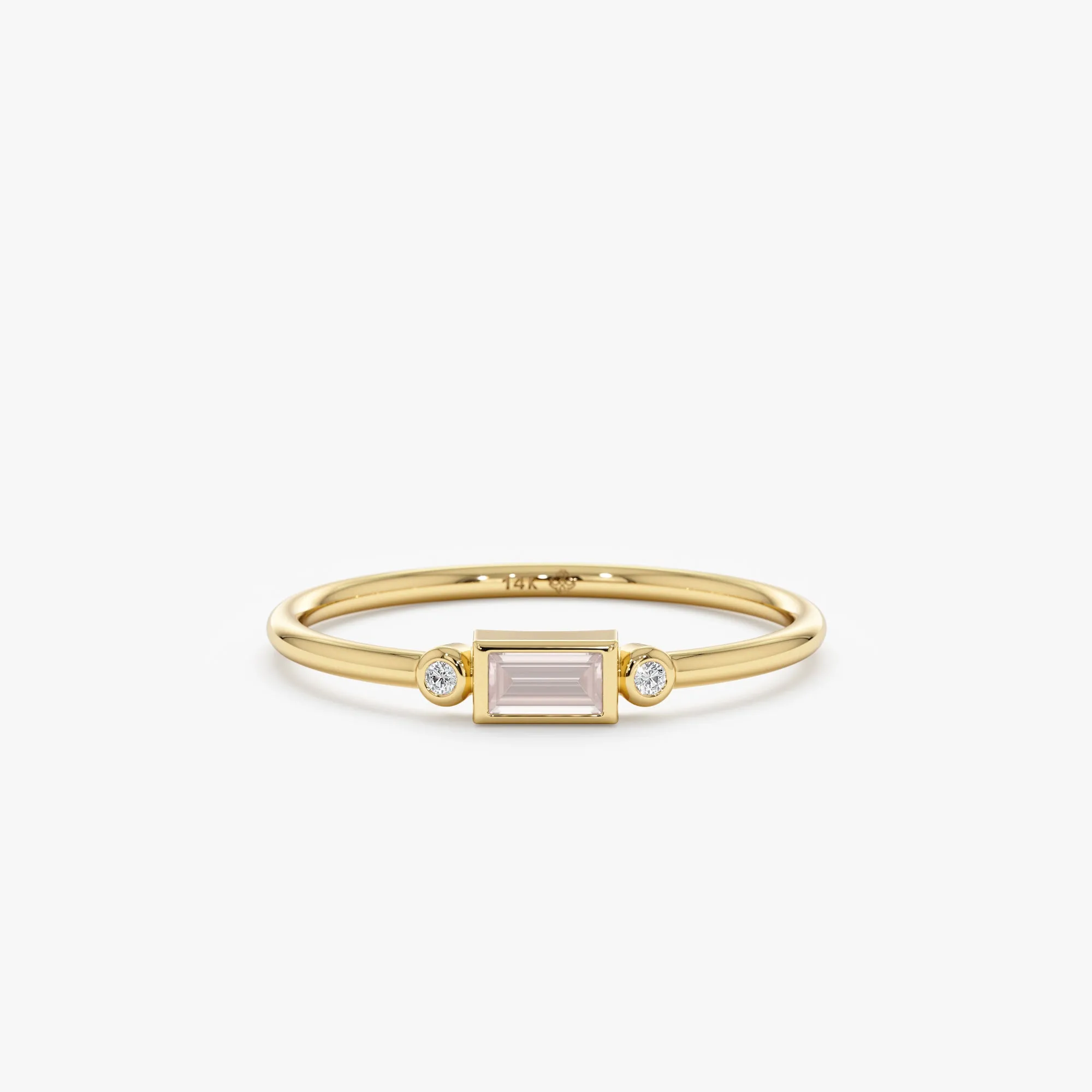 Diamond and Morganite Ring, Amelia