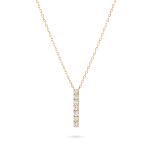 Diamond Bar Pendant Yellow Gold