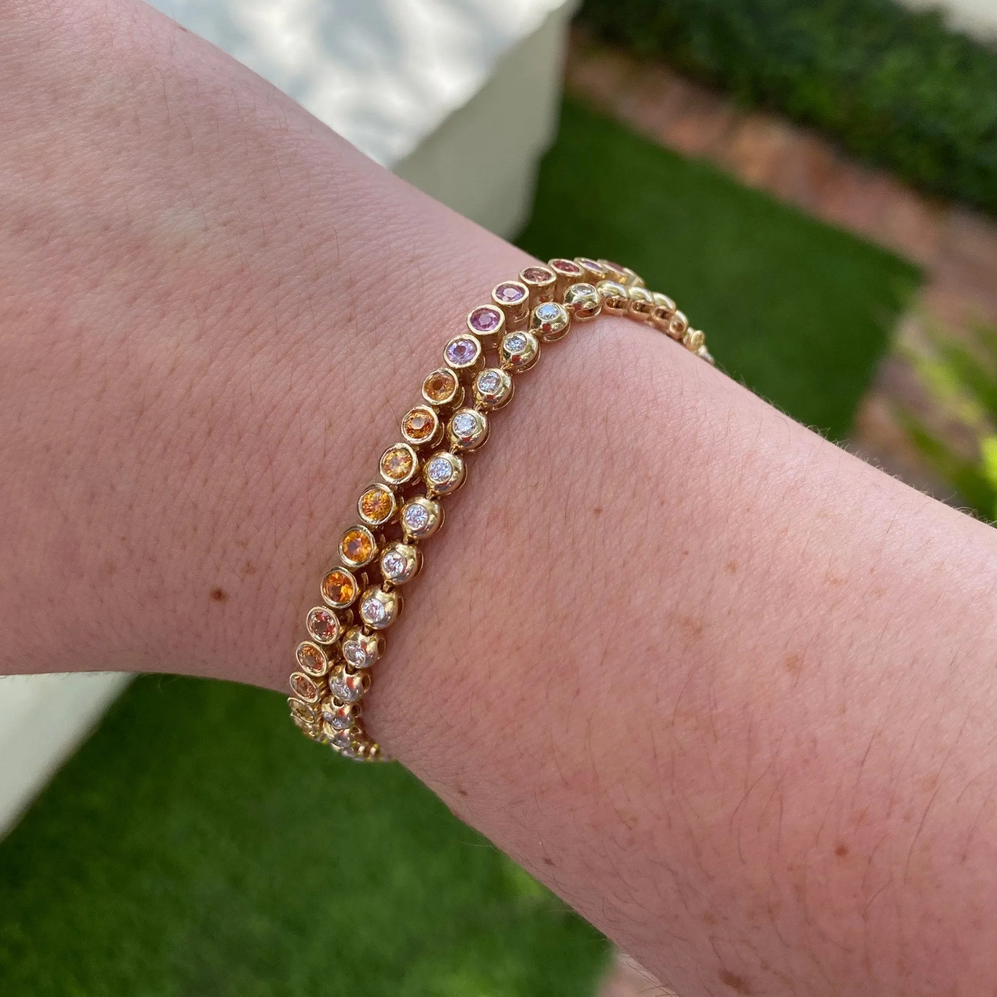 Diamond Bubble Tennis Bracelet/3.5ctw