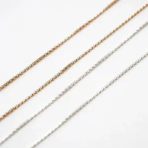 Diamond Cut Gold Plated or Silver Necklace
