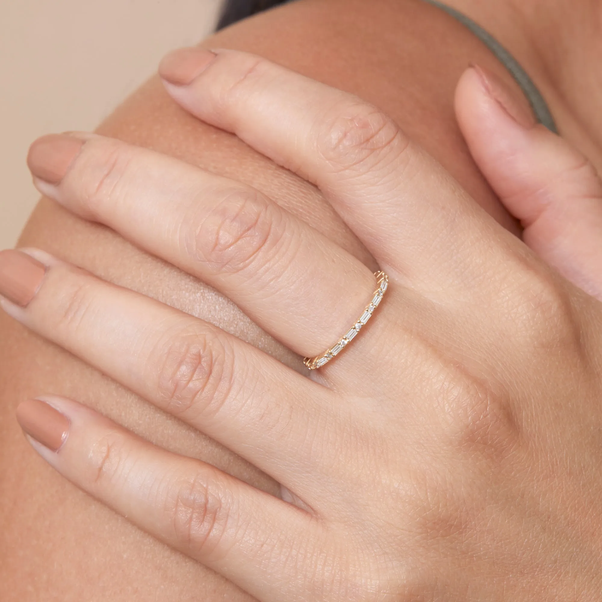 Diamond Dot Dash Eternity Ring, Harper