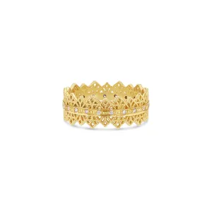 Diamond Eternity Lace Band w Alternating Diamonds