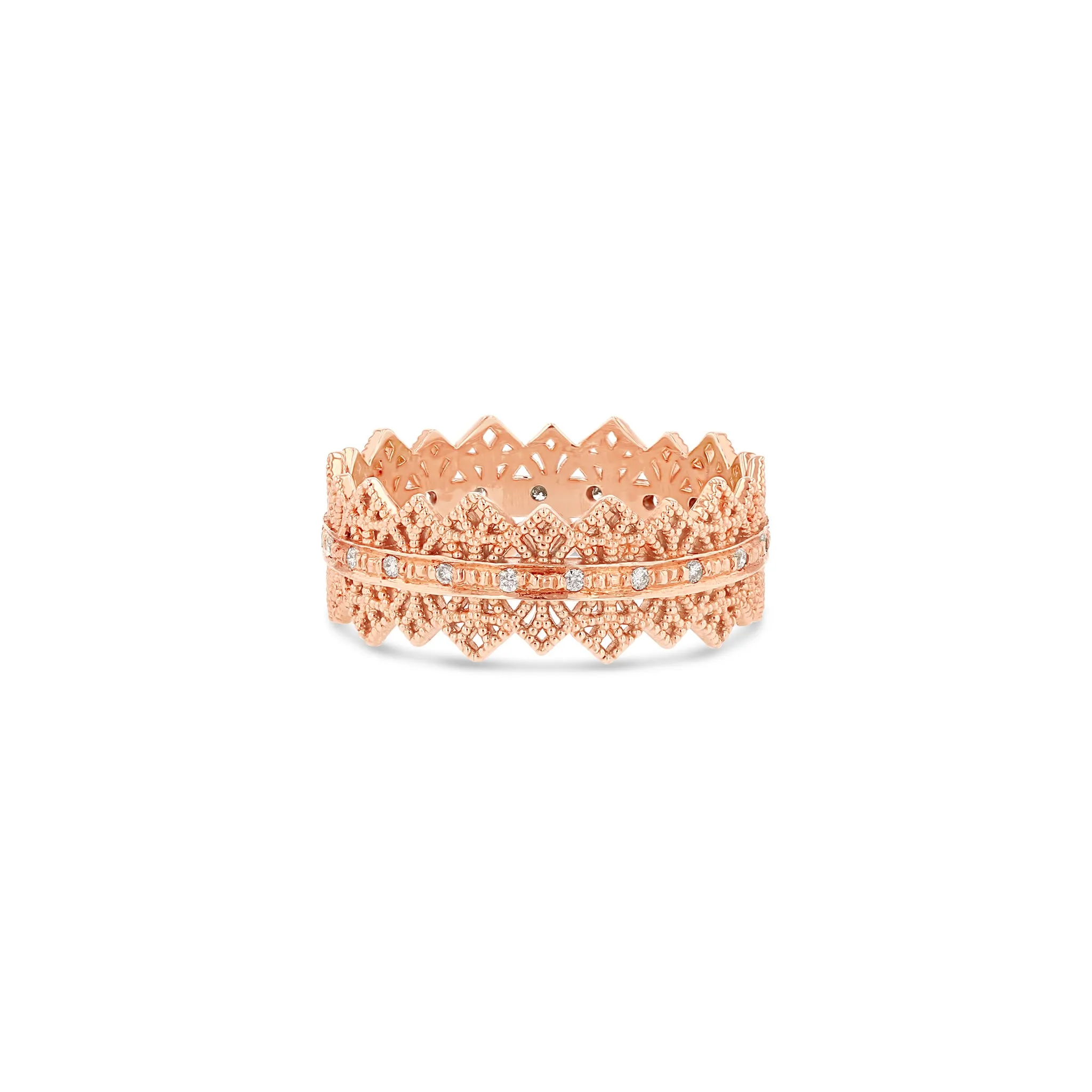 Diamond Eternity Lace Band w Alternating Diamonds