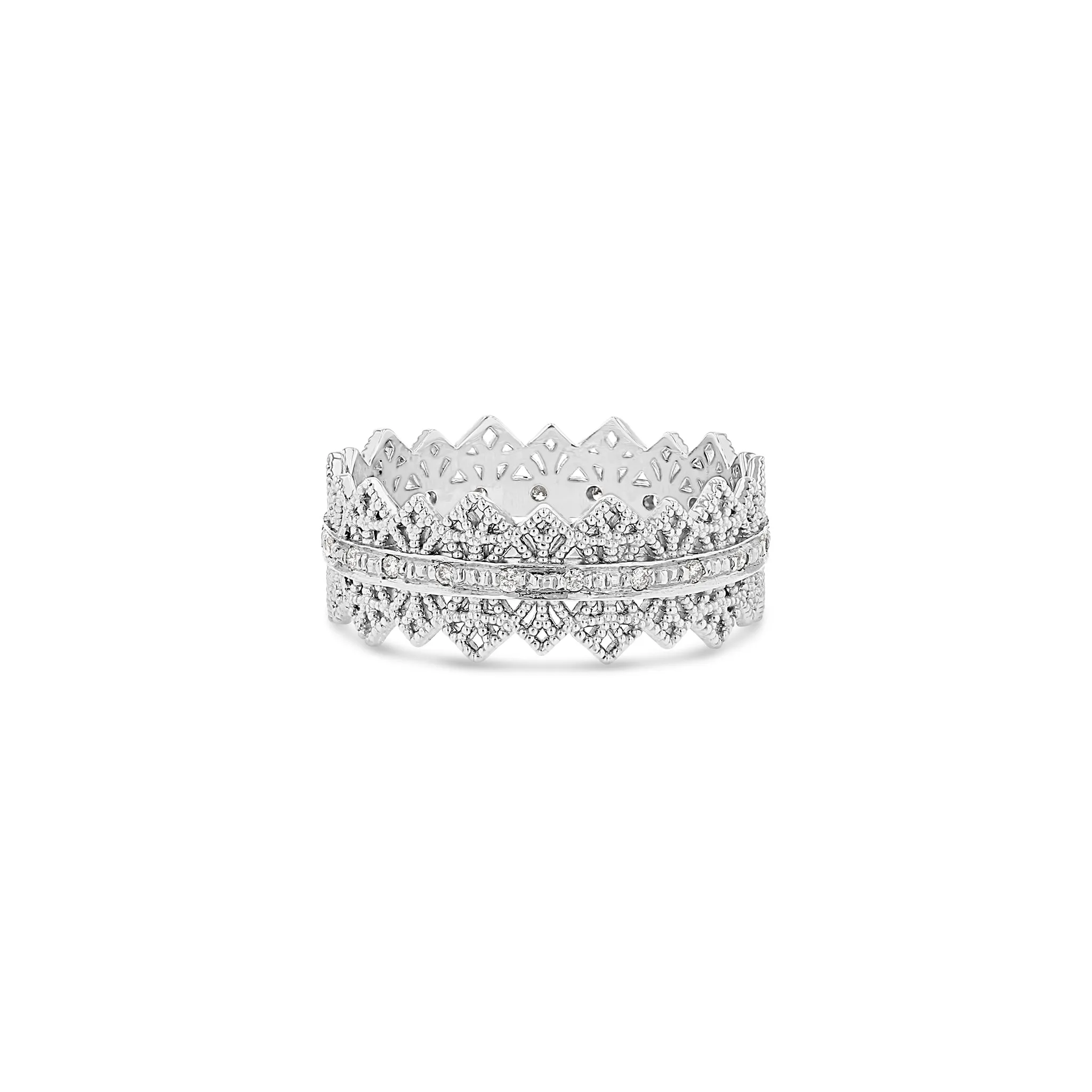 Diamond Eternity Lace Band w Alternating Diamonds