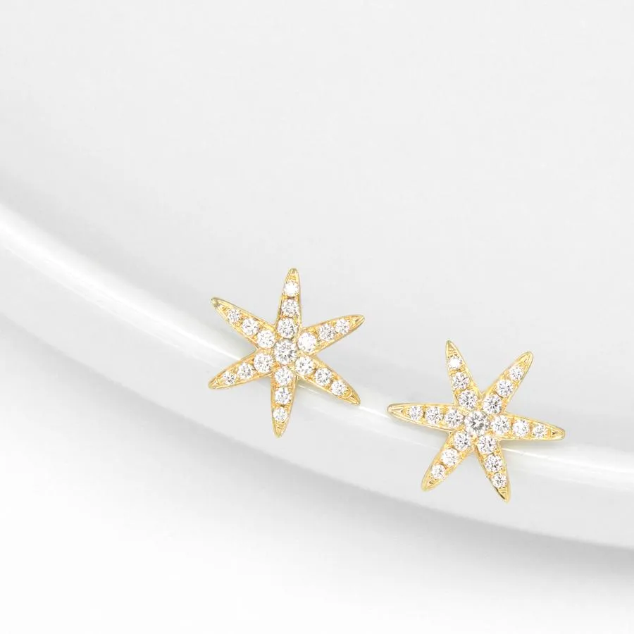 Diamond Pave Star Earrings