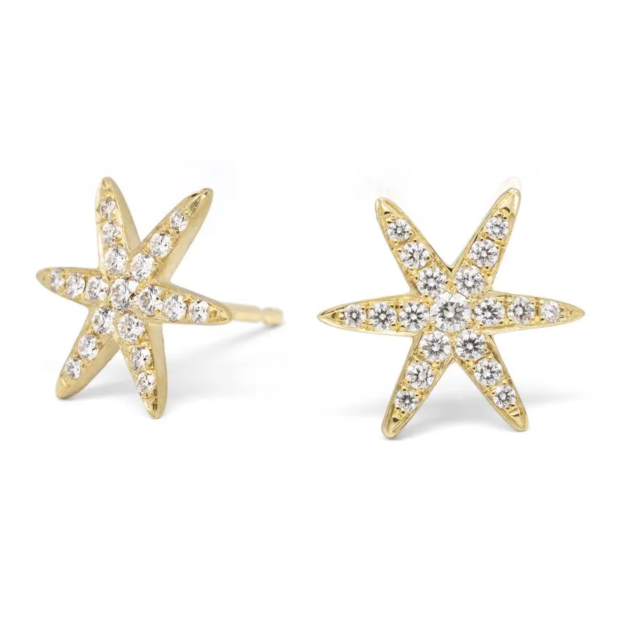 Diamond Pave Star Earrings