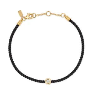 Diamond Pillow Cord Bracelet / Midnight