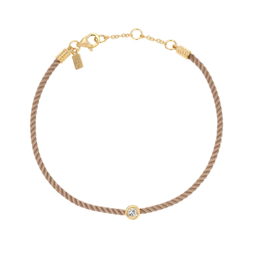 Diamond Pillow Cord Bracelet / Sandstone