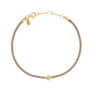 Diamond Pillow Cord Bracelet / Sandstone