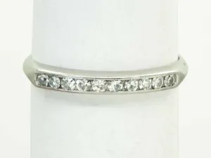 Estate 0.25ct tw Channel Natural Diamond Platinum Band Ring Size 5.5