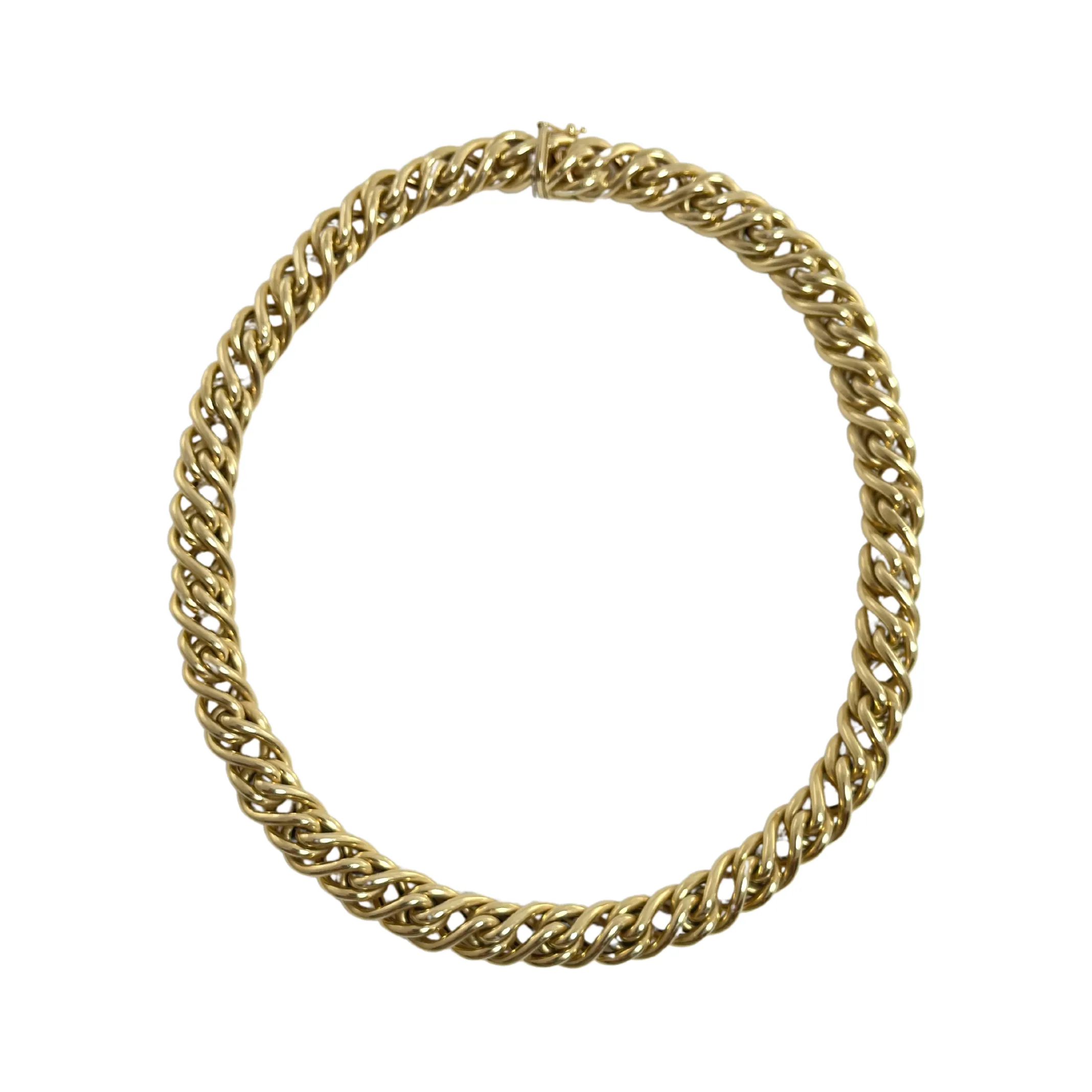 Estate Italian 14K Gold Braided Link Necklace
