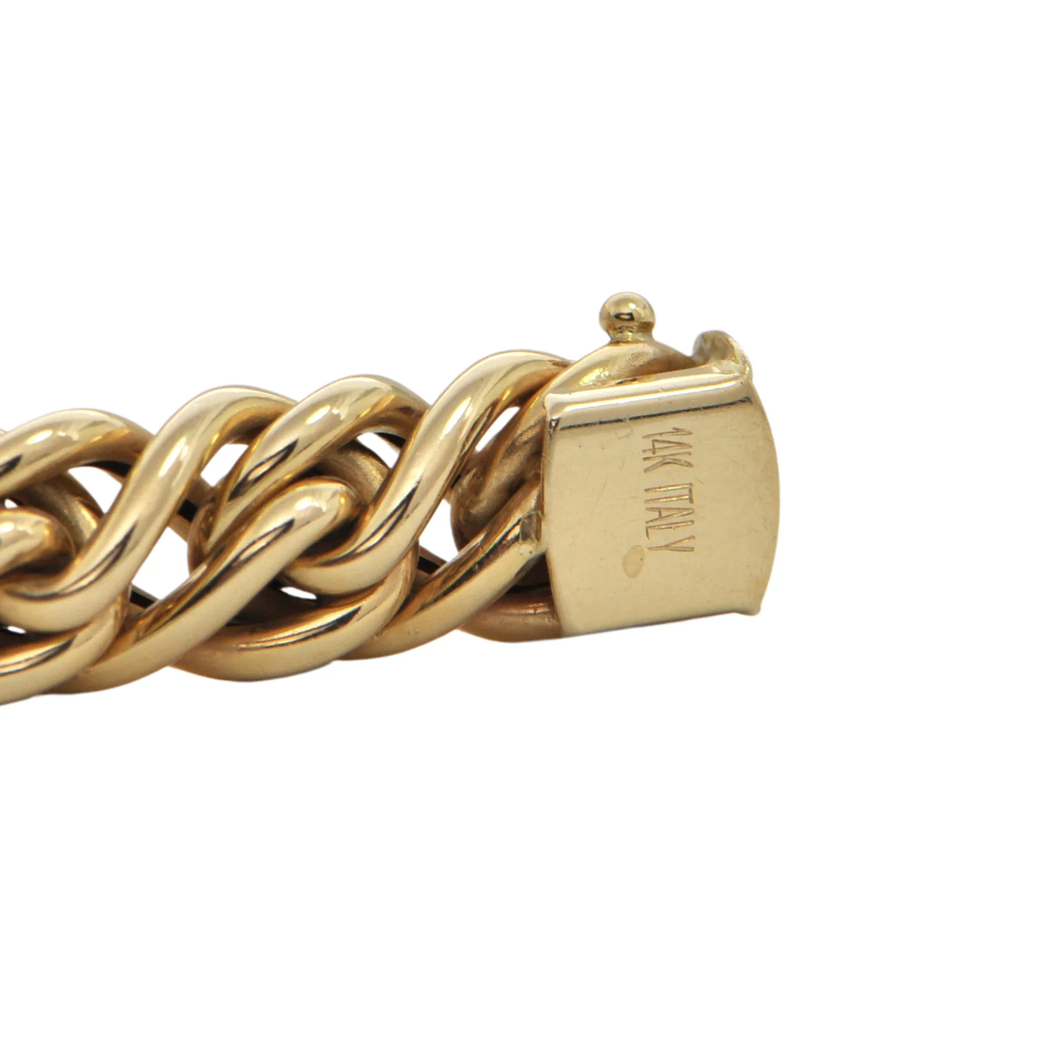 Estate Italian 14K Gold Braided Link Necklace