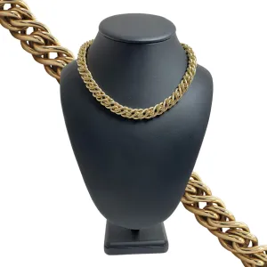 Estate Italian 14K Gold Braided Link Necklace